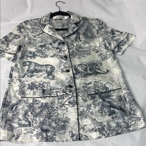 Dior Black and White Pajama Top